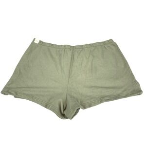 Aerie AEO French Terry Lounge Shorts Olive Green 100% Cotton XXL MSRP$34